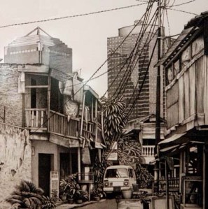 Ken Pattern's Stone Lithograph "Benhil" during the opening of Ken Pattern's Charity Art Exhibition at Grand Melia Hotel, Jakarta (Monday, April 26, 2010) organized by The Canadian Women's Association. And exhibition open until May 22, 2010. ----- JP/P.J.LEO