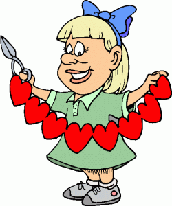 girl-with-cutout-hearts-clipart
