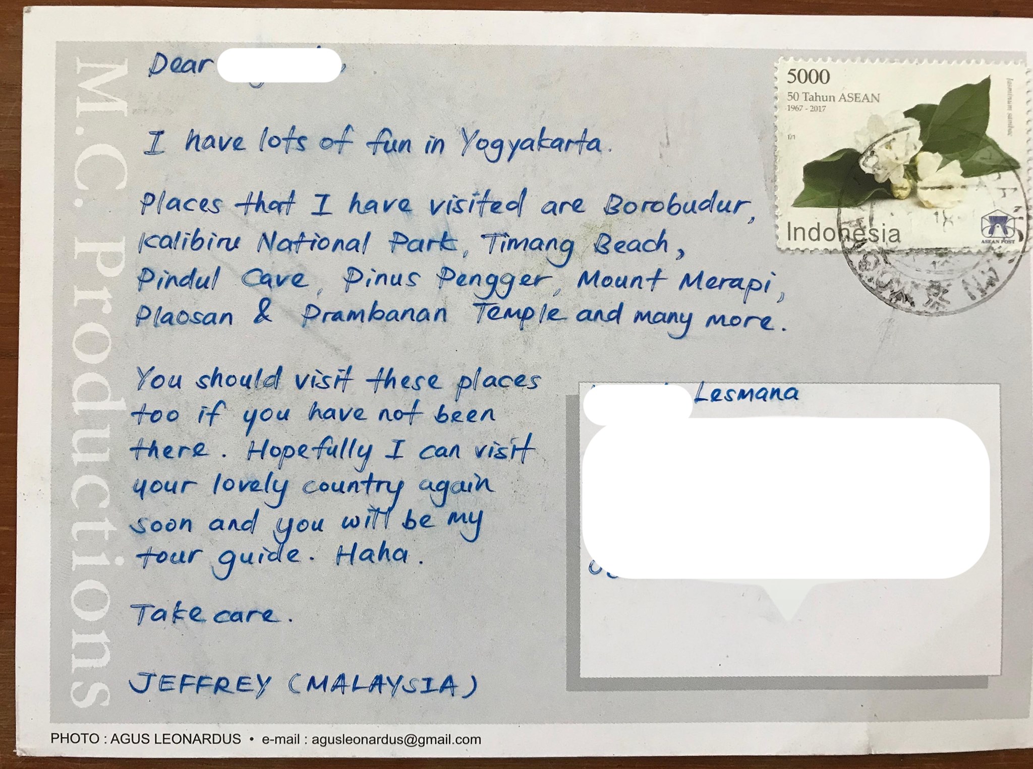 Postcard from Yogyakarta