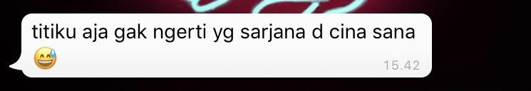 A WhatsApp chat snippet.